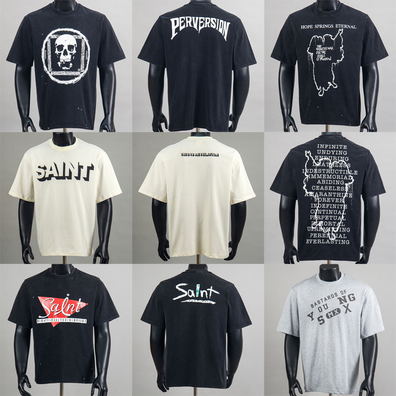Quality Streetwear Brand - تي شيرت أمريكي ريترو مغسول ومُعتّق
