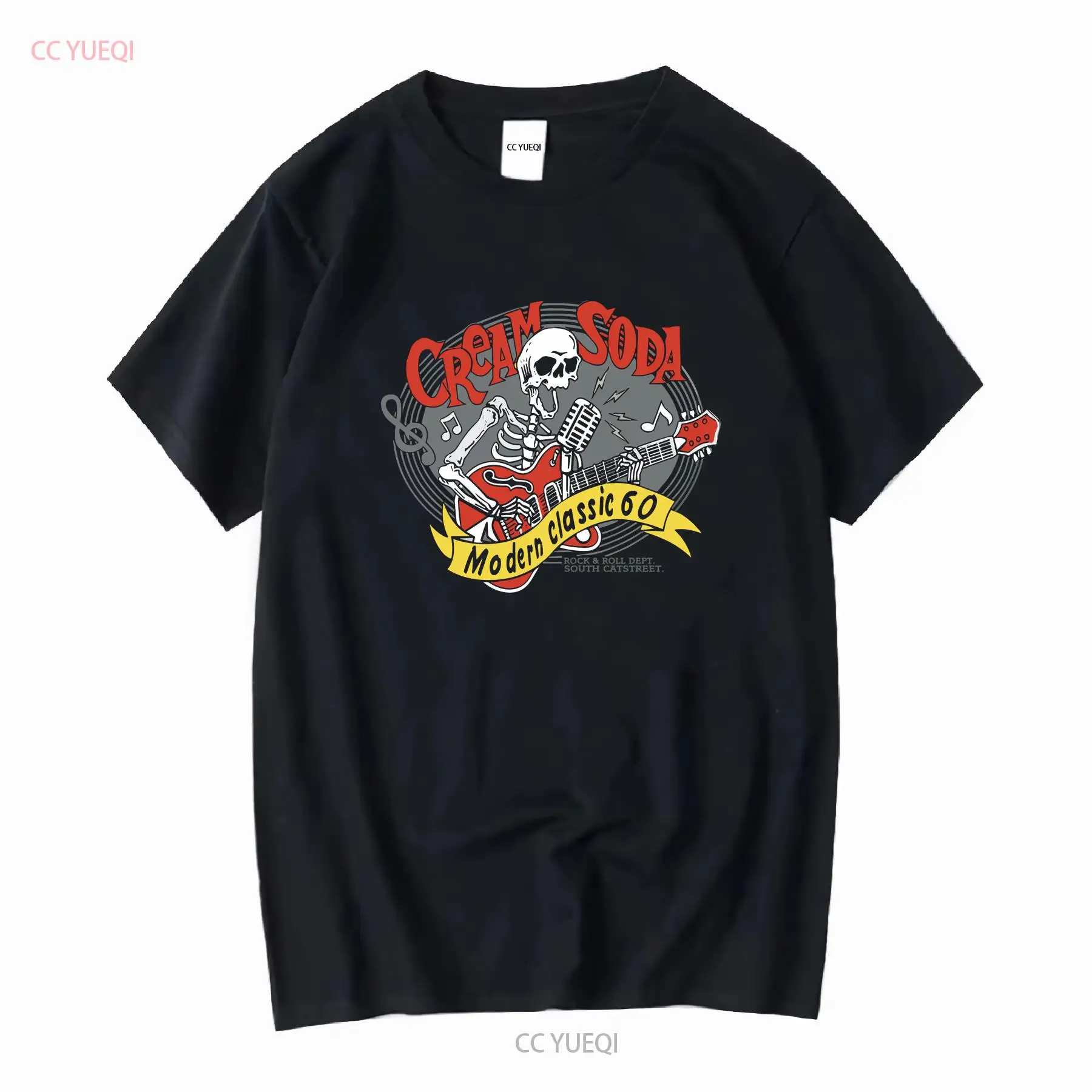 Streetwear Brand Shirts - كريم الصودا روك رول تي شيرت