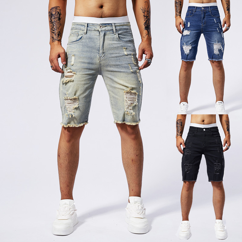 2025 صيف جديد الرجال ممزق الدي - مراجعة Streetwear Brand New وسعره