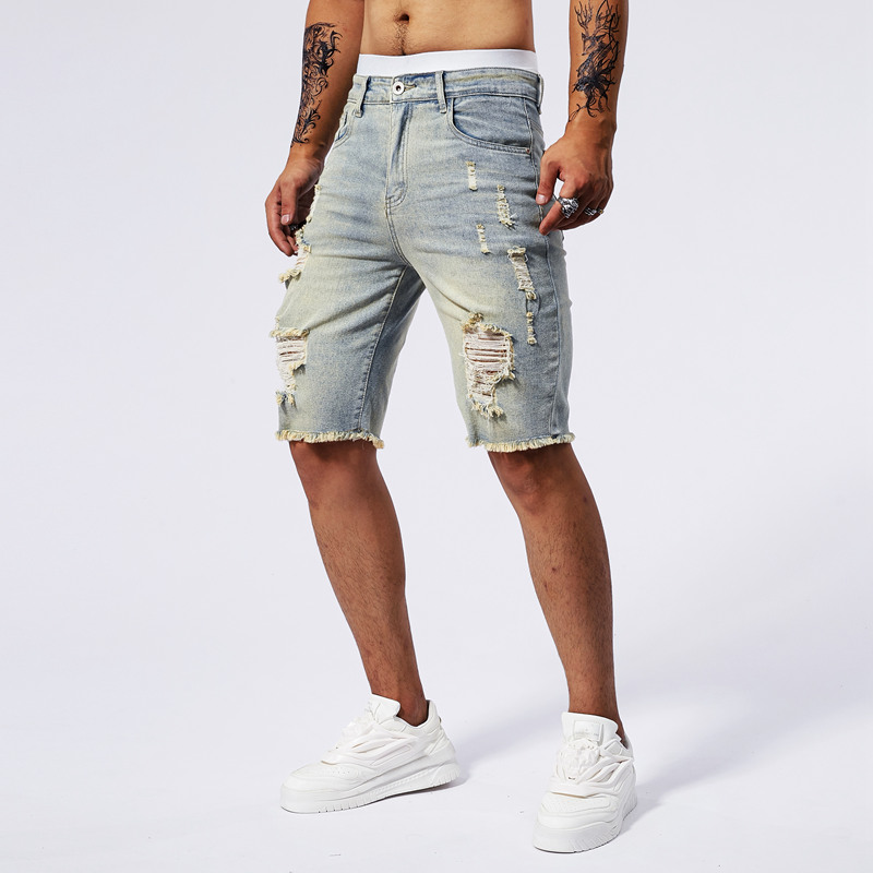 2025 صيف جديد الرجال ممزق الدي - مراجعة Streetwear Brand New وسعره